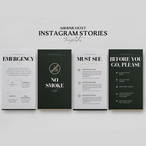 Airbnb Instagram Templates, 16 Story templates, Canva template, welcome book, airbnb template, airbnb signs, home rental (4).jpg