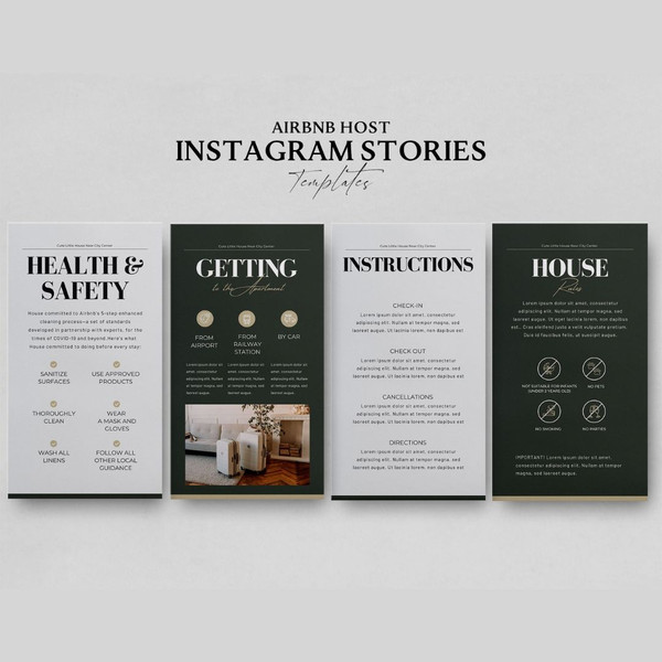 Airbnb Instagram Templates, 16 Story templates, Canva template, welcome book, airbnb template, airbnb signs, home rental (5).jpg