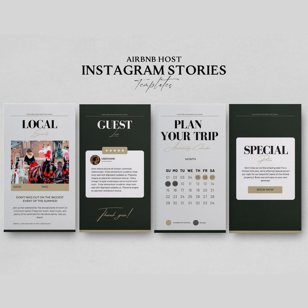 Airbnb Instagram Templates, 16 Story templates, Canva template, welcome book, airbnb template, airbnb signs, home rental (6).jpg