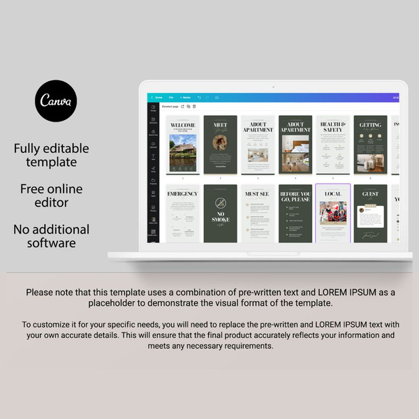 Airbnb Instagram Templates, 16 Story templates, Canva template, welcome book, airbnb template, airbnb signs, home rental (7).jpg