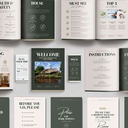 Airbnb host bundle, Airbnb welcome book, guestbook template, Airbnb checklist, Vrbo guide, airbnb instagram templates
