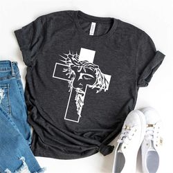 jesus cross shirt, christian shirt, easter shirt, religious t-shirt, jesus shirts, faith t-shirt