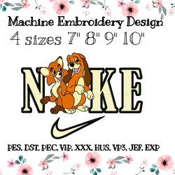 nike embroidery design rox et rouky