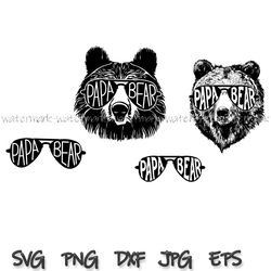 papa bear sunglass svg, dad shirt design, husband present, fathers day gift, gift for him, gift for father, christmas