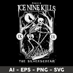 design ices art nine kill svg, skeleton svg, png dxf eps file - digital file