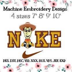 Nike embroidery design Woody with a face Toy story