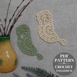 Crochet bird applique pattern, crochet detailed tutorial, crochet motif pattern, crochet Easter decor for bird lover.