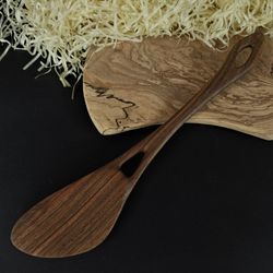 Hand carved wooden stirrer spatula made for walnut Kitchen spatula Stirring spatula Cooking tools Gift for chief