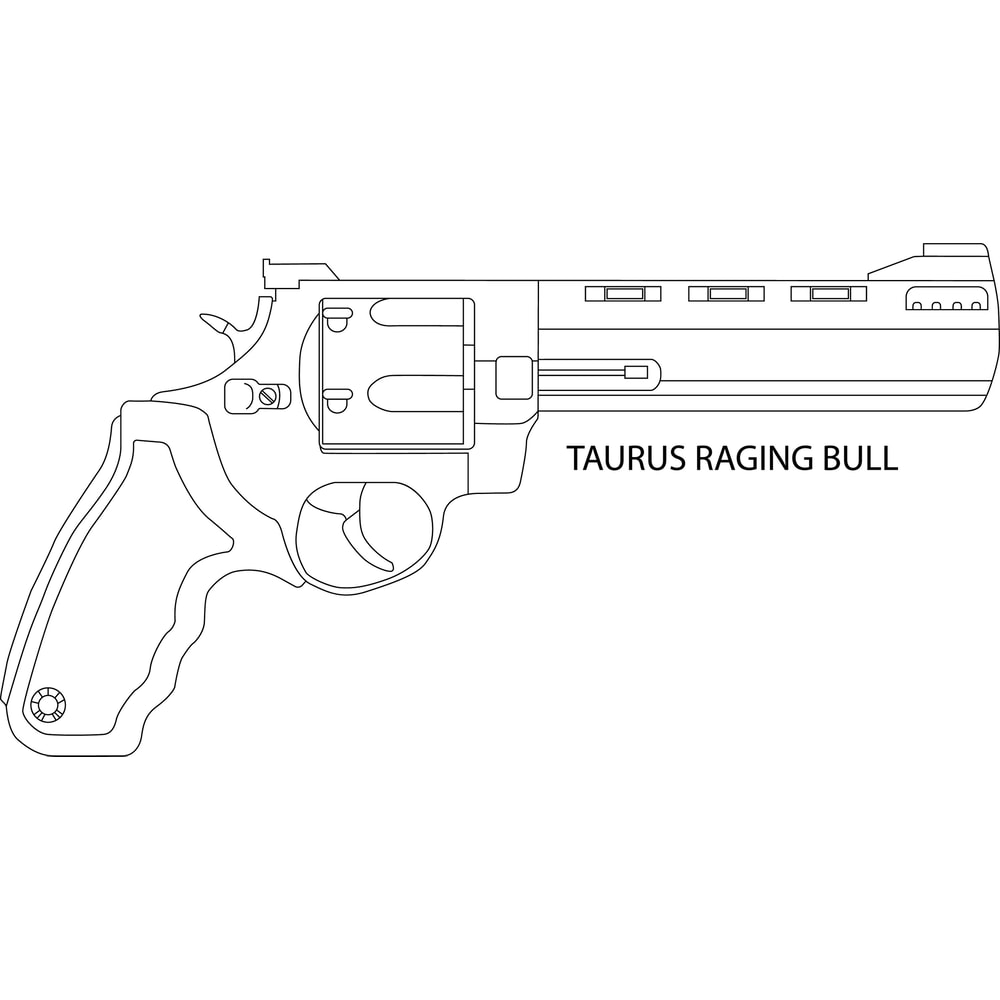 TAURUS RAGING BULL Hand Gun LINE ART.jpg