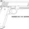 KIMBER M1191 WARRIOR Hand Gun LINE ART.jpg