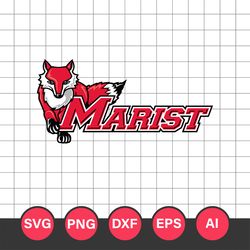 Marist Red Foxes Logo Svg, Marist Red Foxes Svg, Marist Red Foxes Cricut Svg, NCAA Svg Digital File