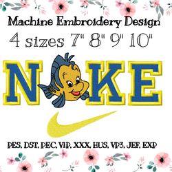 embroidery design flounder from the cartoon the mermaid