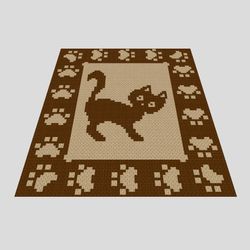 loop yarn  finger knitted cat blanket pattern pdf download