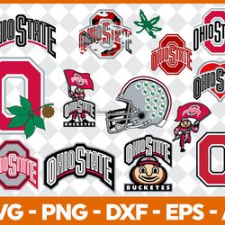 Ohio State Buckeyes svg NCAA National Collegiate Athletic Association Team Logo Clipart Bundle