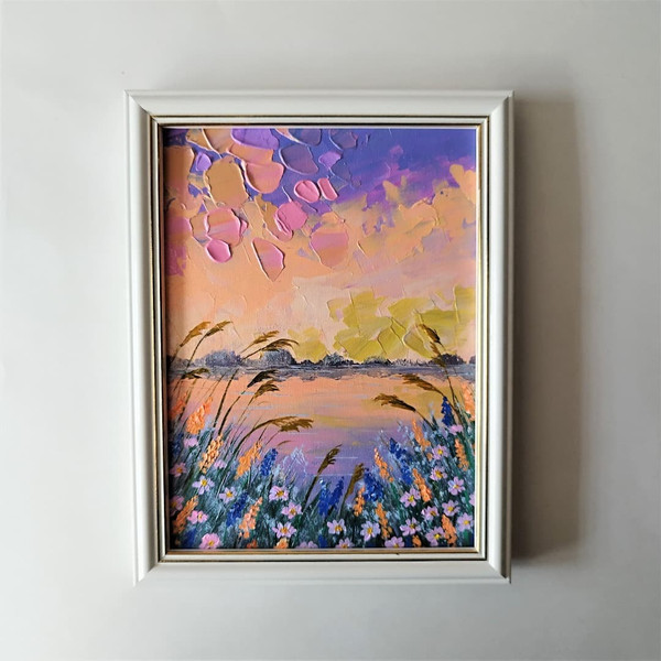 Acrylic-painting-landscape-field-of-wildflowers-art-in-frame.jpg