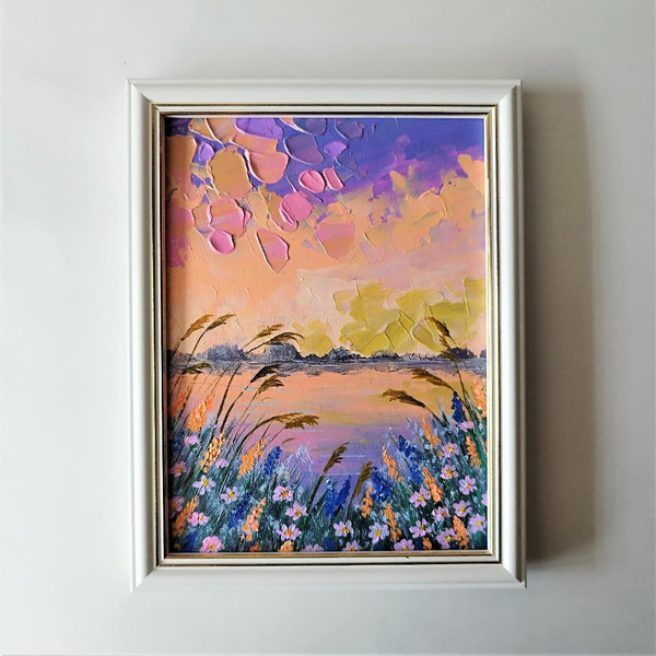 Sunset-on-the-lake-acrylic-painting-nature-art-in-a-frame.jpg