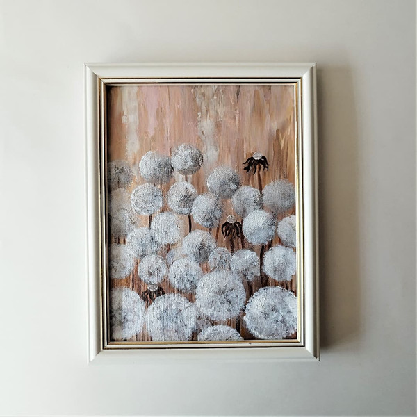 Flower-painting-with-dandelions-on-canvas-board-in-frame.jpg