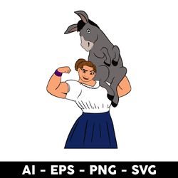 encanto luisa and donkey svg, encanto characters svg, disney svg, png dxf eps file - digital file