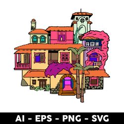 encanto house svg, encanto svg, disney svg, png dxf eps file - digital file