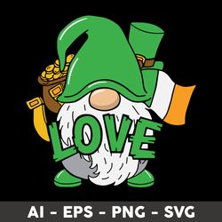 featuring gnome with lucky pot of gold svg, gnomes love svg, gnomes svg, png dxf eps file - digital file