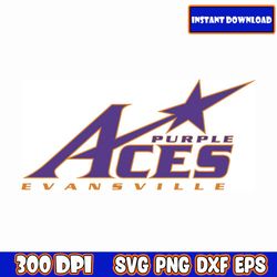 evansville purple aces svg, football svg bundle, n c a a teams svg, n-c-a-a svg, football svg,sport bundle,png, jpg, dxf