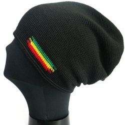 Crochet Rasta Hat for Dreadlocks. Black Cap with Visor. Hand knitting!