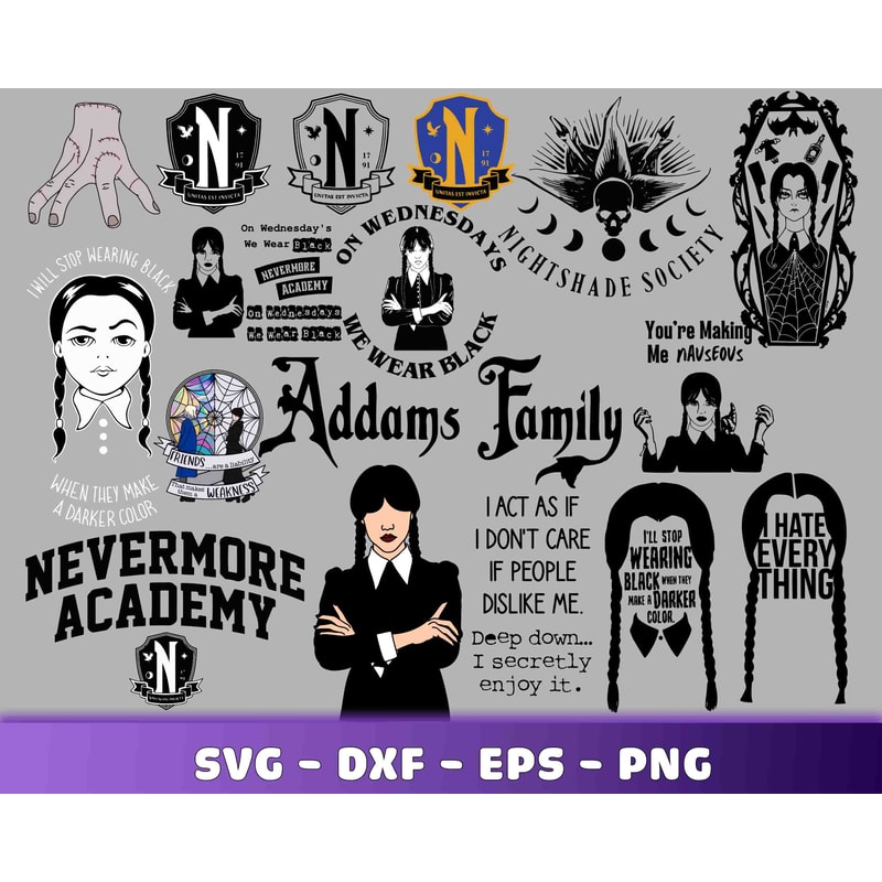160+ file Wednesday addams bundle svg 1 .jpg