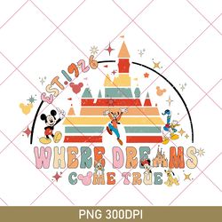 Vintage Where Dreams Come True PNG, Disneyland PNG, Disney Trip PNG, Disney Family PNG, Stars PNG, Disney's Gift PNG