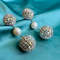 Crystal balls on chain earrings
