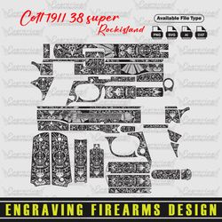 Engraving Firearms Design 1911 38 super Rockisland  Aztec Design
