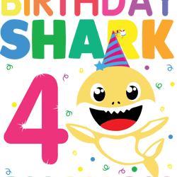 baby shark svg, baby shark birthday cricut vector, baby shark party svg cut file for cricut silhouette