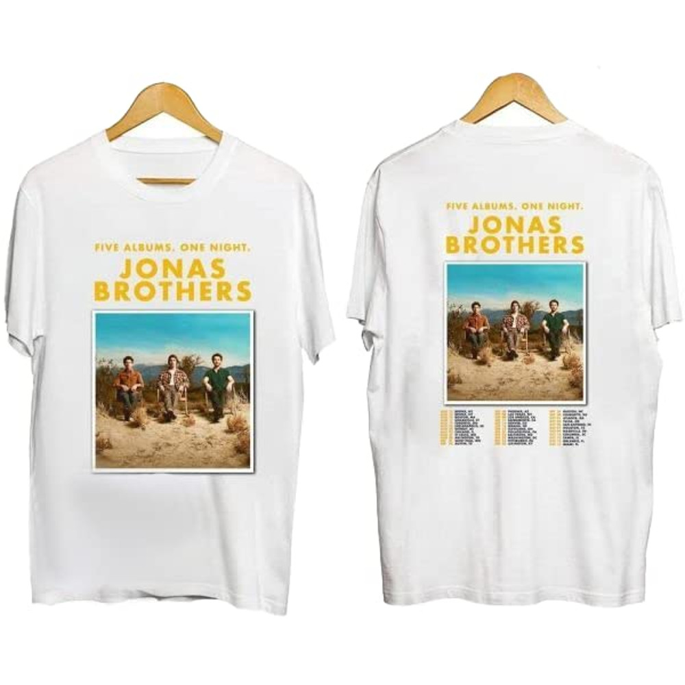 Jonas Brothers Five Albums One Night The Tour 2023 Shirt, Jonas Brothers Band Fan Shirt, Jonas Brothers 2023 Tour Shirt, Jonas Brothers Fan