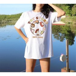vintage toy story est 1995 shirt, cute to infinity and beyond, toy story shirts, andy tees, toy story land tees, disney