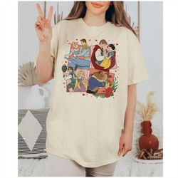 disney valentine shirt, disney princess and prince valentine shirt, disney couple matching, disney valentine's day shirt