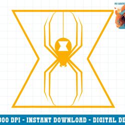 marvel black widow classic retro logo tonal orange png, sublimation png, sublimation copy
