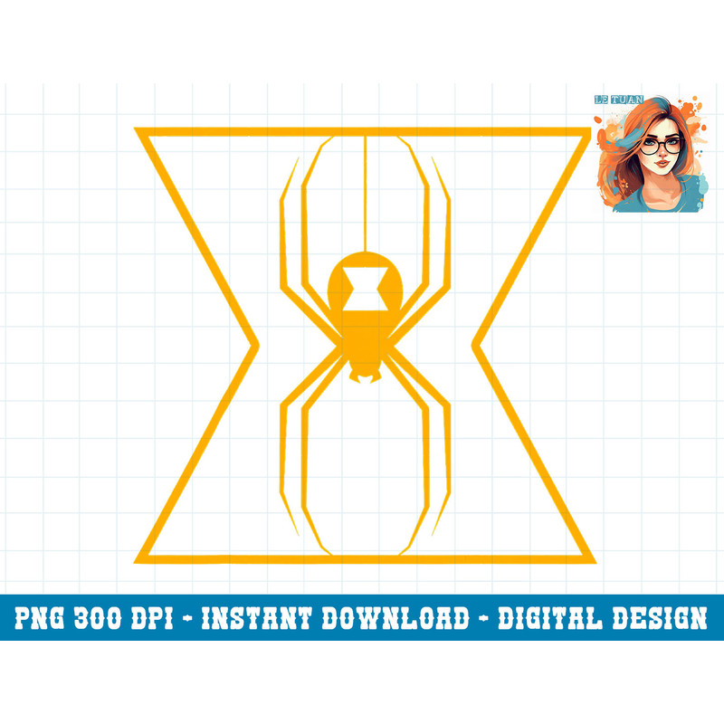 Marvel Black Widow Classic Retro Logo Tonal Orange png, sublimation png, sublimation copy.jpg