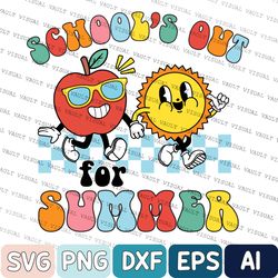 elementary teacher svg, teacher summer svg, teacher appreciation svg, school's out for summer svg, last day of school sv