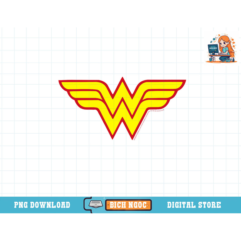 DC Comics Wonder Woman Classic Yellow Red Symbol T-Shirt copy.jpg