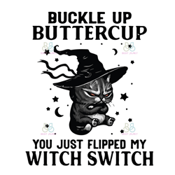 Buttercup Witch Switch Svg, Halloween Svg, Buckle Up Svg, Flipped Svg, Buttercup Svg, Grumpy Cat Svg