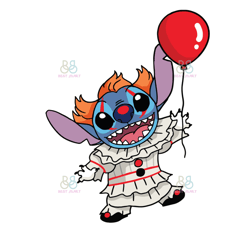 stitch pennywise svg, halloween svg, disney halloween svg, stitch svg, pennywise svg