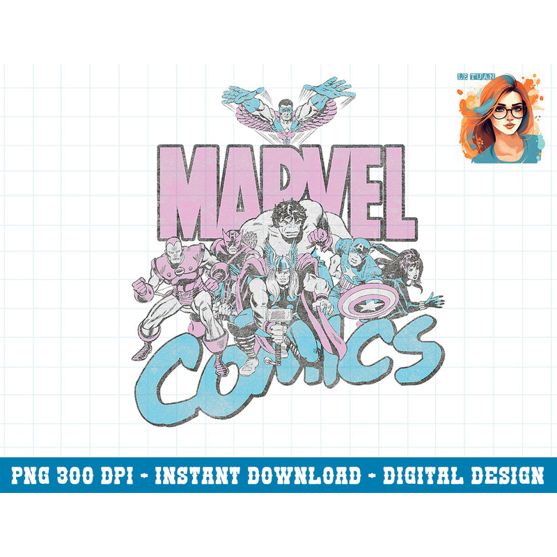 Marvel Comics Avengers Retro Group Shot png, sublimation copy.jpg