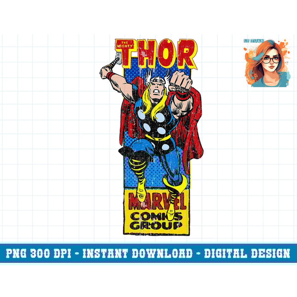Marvel Comics Mighty Thor Graphic png, sublimation.pngMarvel | Inspire ...