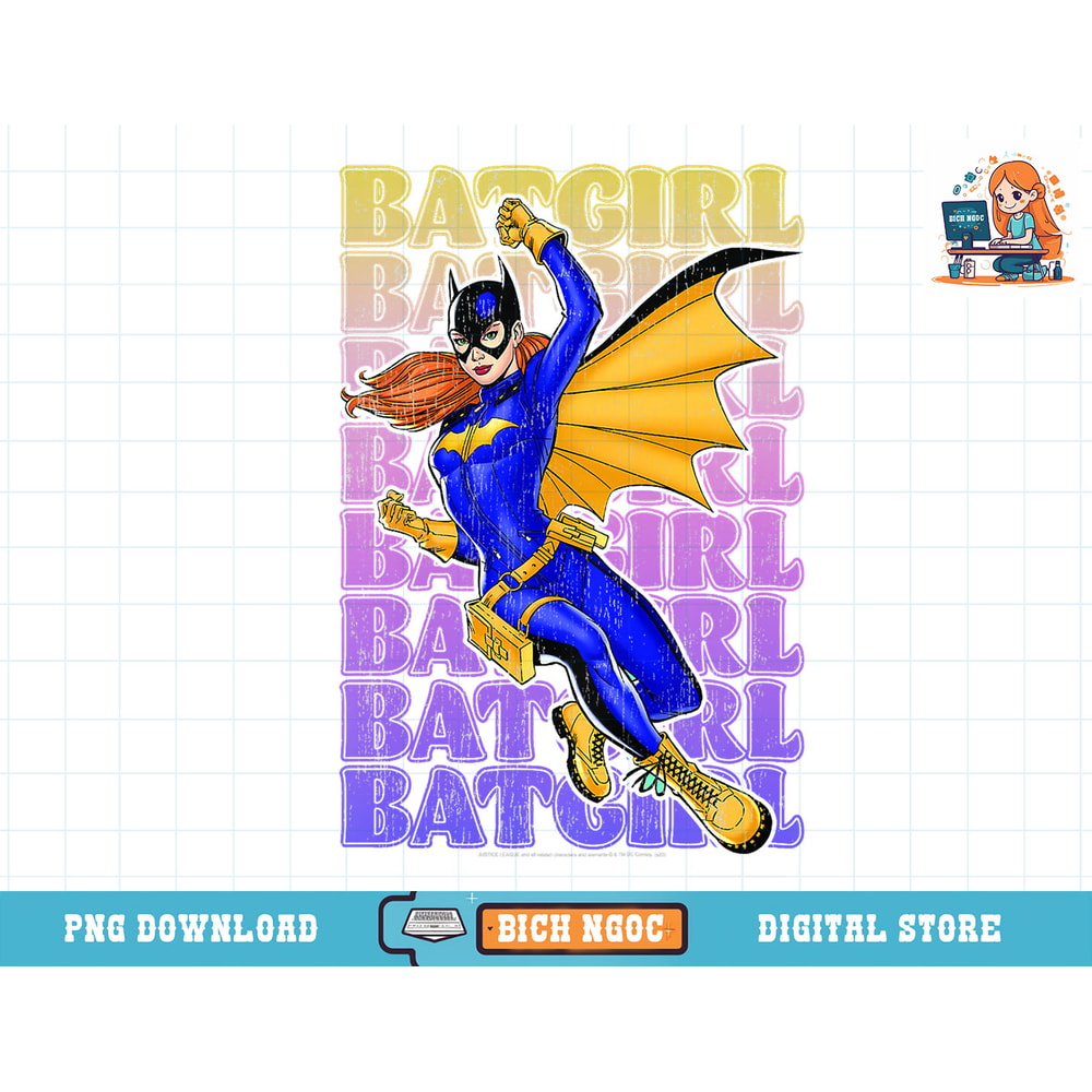 Kids DC Comics Batgirl Name Stack Portrait T-Shirt copy.jpg
