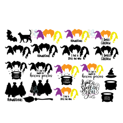 hocus pocus bundle svg, halloween svg, sanderson sisters svg, witch bundle svg