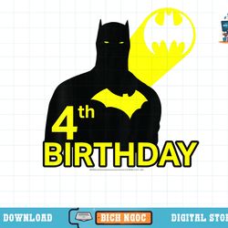 kids dc comics batman 4th birthday silhouette t-shirt copy png