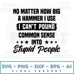 i can't pound common sense into stupid people svg