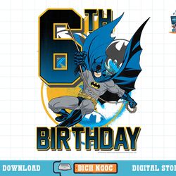 kids dc comics batman 6th birthday action shot t-shirt copy png