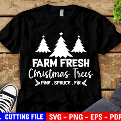 farm fresh christmas trees svg, christmas svg, farmhouse svg, christmas sign svg, file for cricut & silhouette