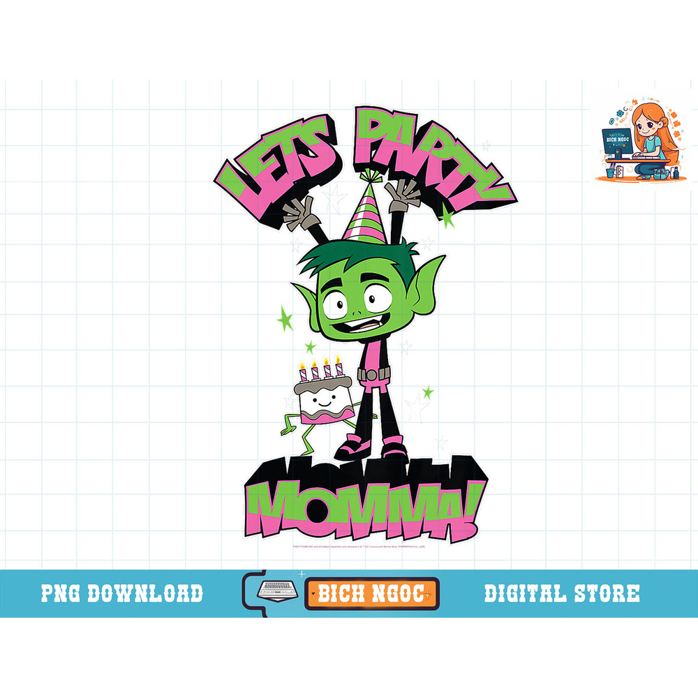 Kids DC Comics Teen Titans Go! Beast Boy Let s Party Momma T-Shirt copy.jpg