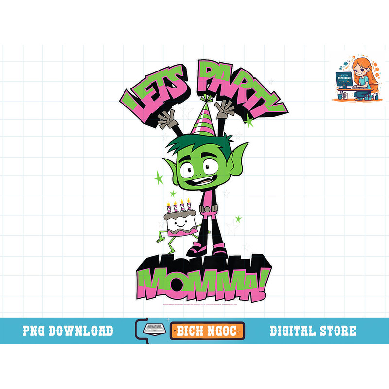 Kids DC Comics Teen Titans Go! Beast Boy Let s Party Momma T-Shirt copy.jpg